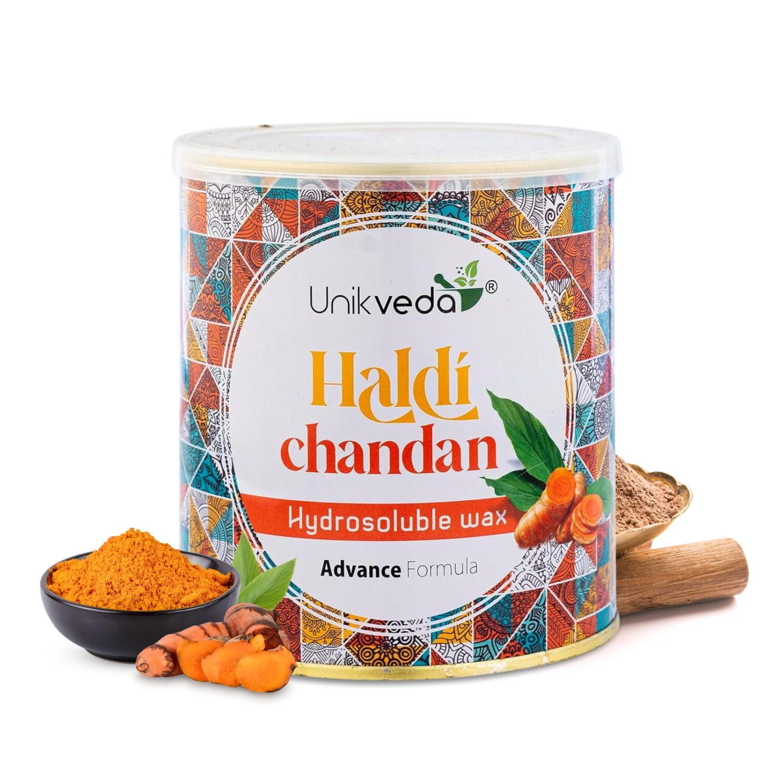 UNIKVEDA HALDI CHANDAN HYDROSOLUBLE WAX 800ML