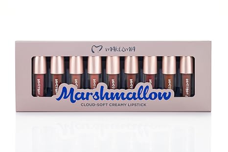 Makezmia Marshmallow Cloud Soft Creamy Lipstick Set of 9 Shades