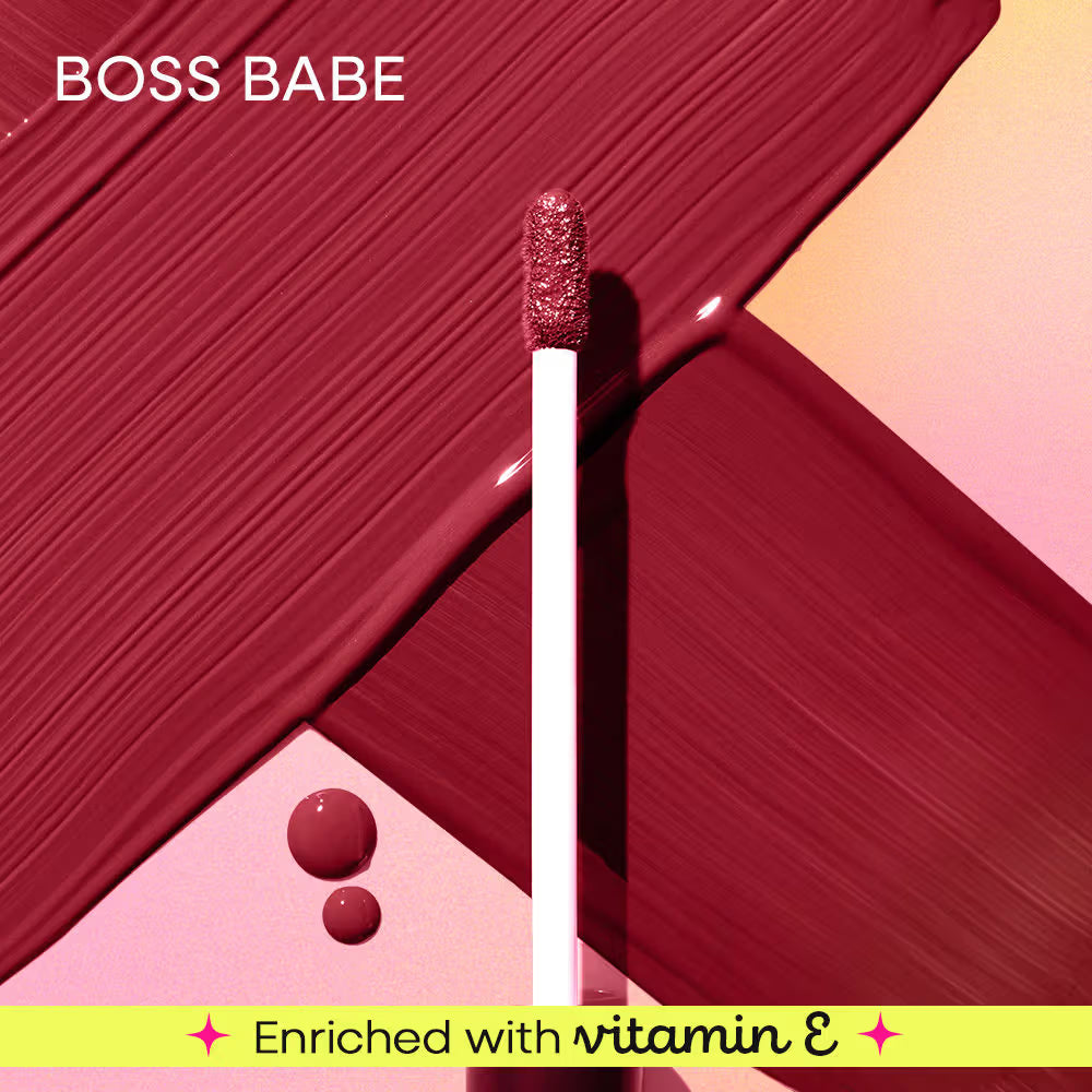 Nykaa All Day Matte Long Lasting Transferproof Liquid Lipstick Boss Babe