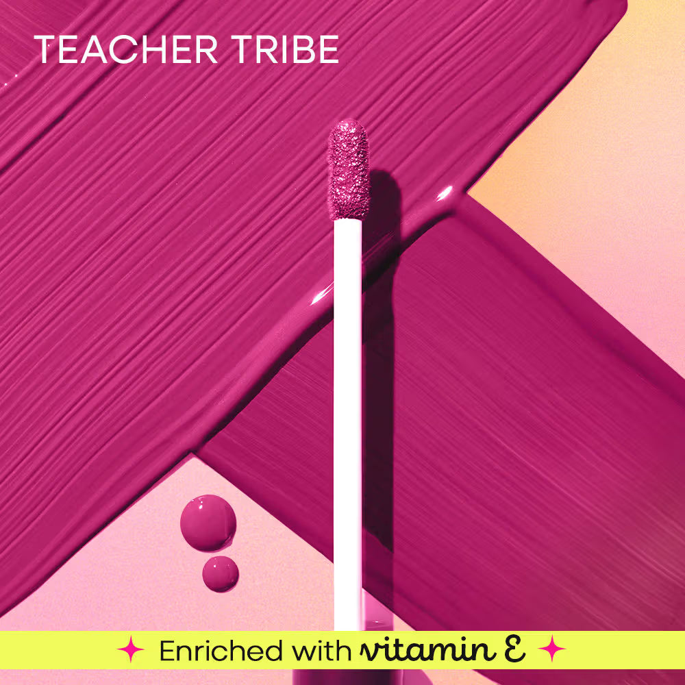 Nykaa All Day Matte Long Lasting Transferproof  Liquid Lipstick Teacher Tribe