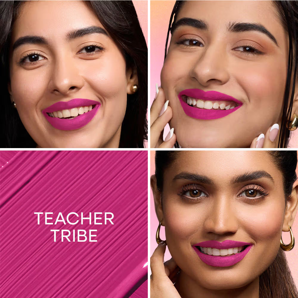 Nykaa All Day Matte Long Lasting Transferproof  Liquid Lipstick Teacher Tribe