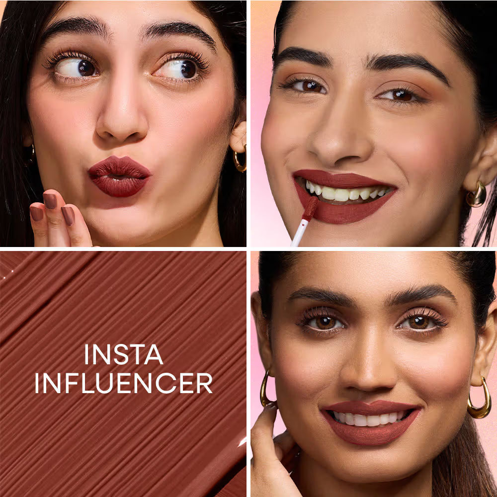 Nykaa All Day Matte Long Lasting Transferproof  Liquid Lipstick Insta Influencer