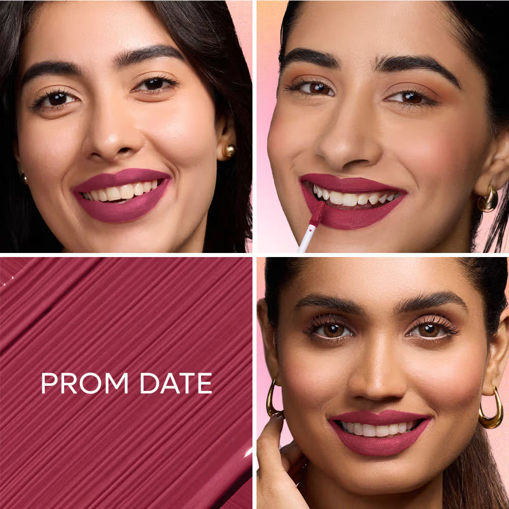Nykaa All Day Matte Long Lasting Transferproof  Liquid Lipstick Prom Date