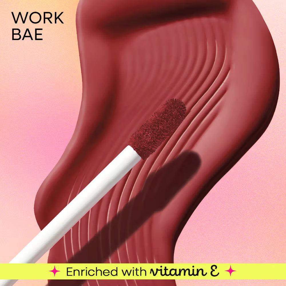 Nykaa All Day Matte Long Lasting Transferproof Liquid Lipstick - Work Bae