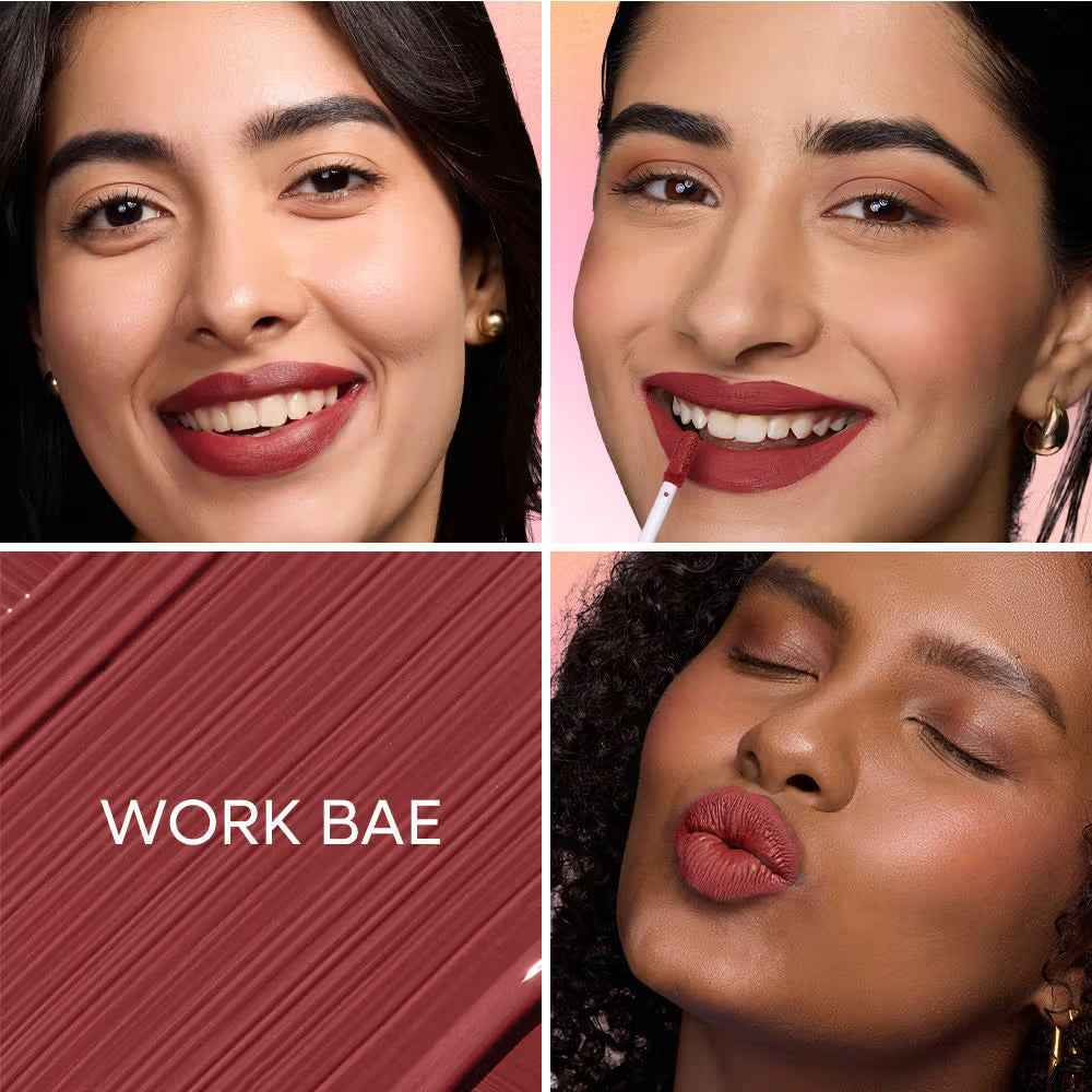 Nykaa All Day Matte Long Lasting Transferproof Liquid Lipstick - Work Bae