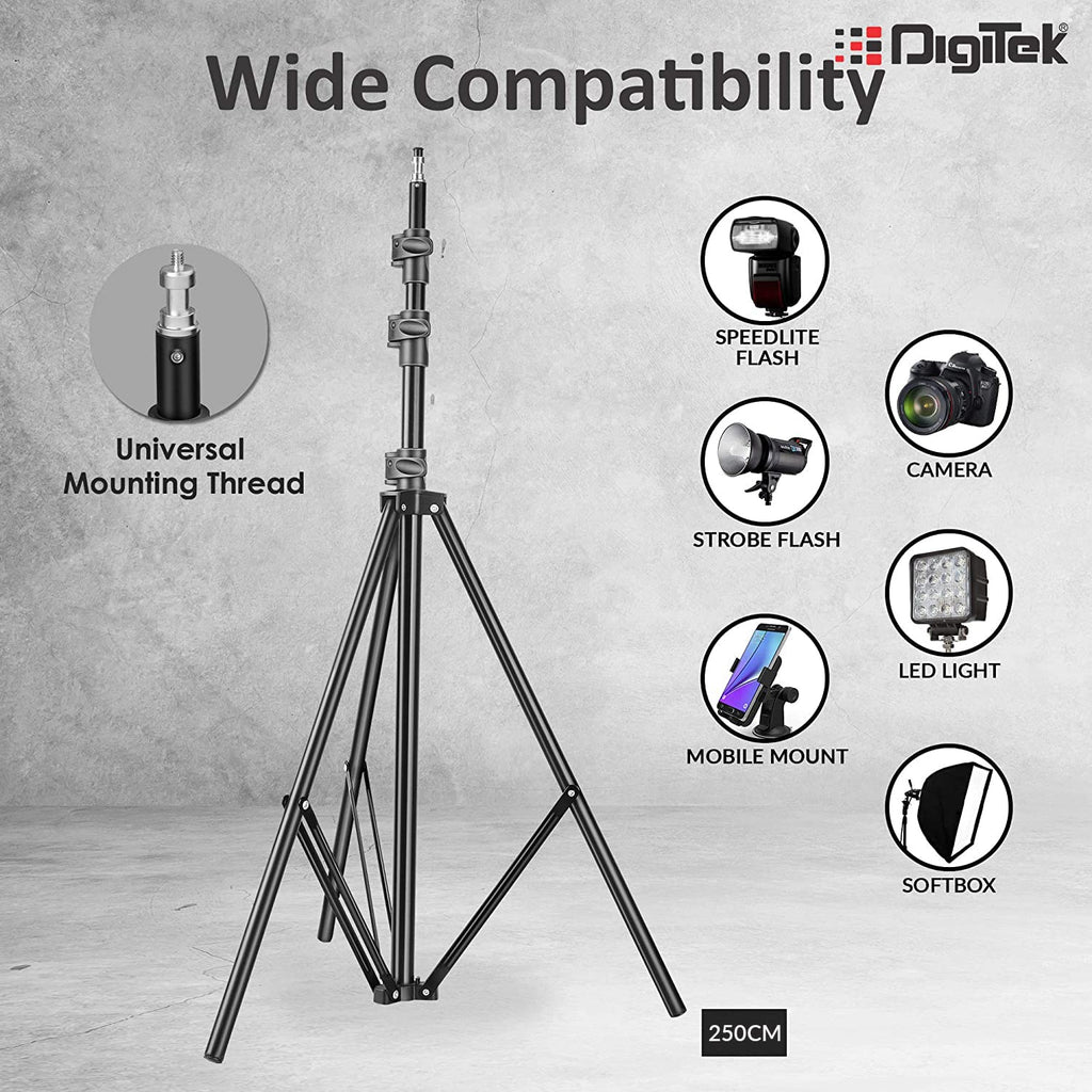 Digitek DLS-9FT Aluminum Alloy Light Stand 9 Feet
