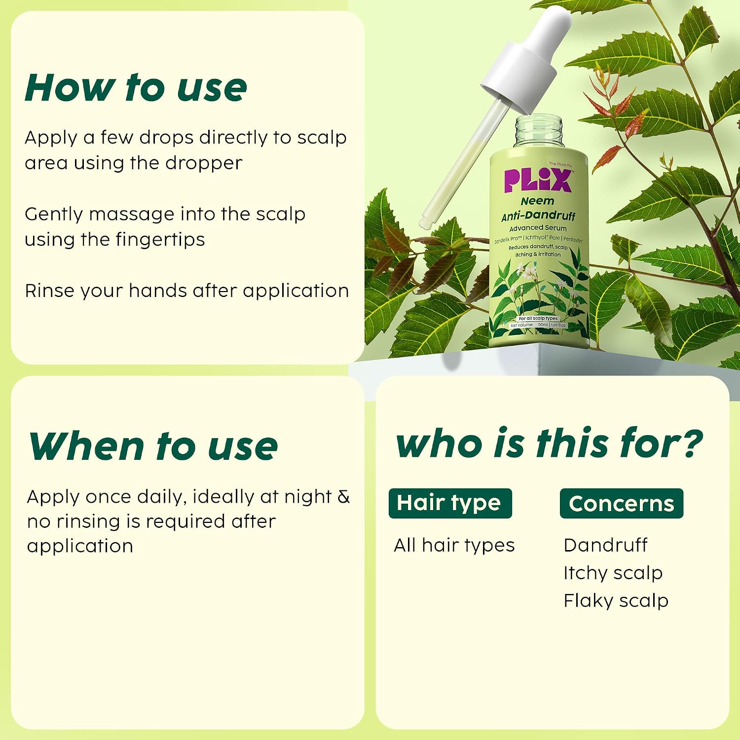 PLIX NEEM ANTIDANDRUFF HAIR SERUM