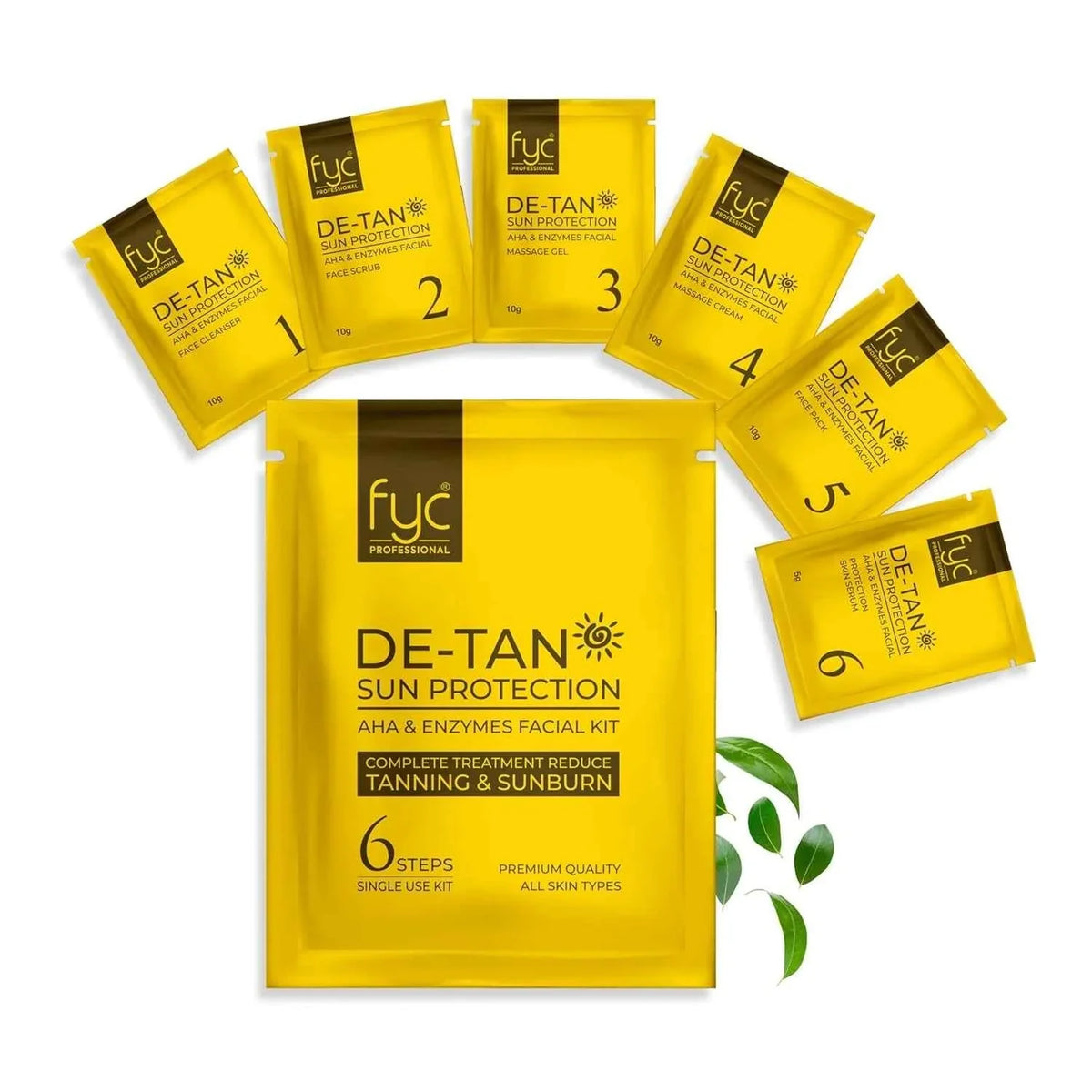 FYC 6 STEP De-Tan Sun Protection Facial Kit