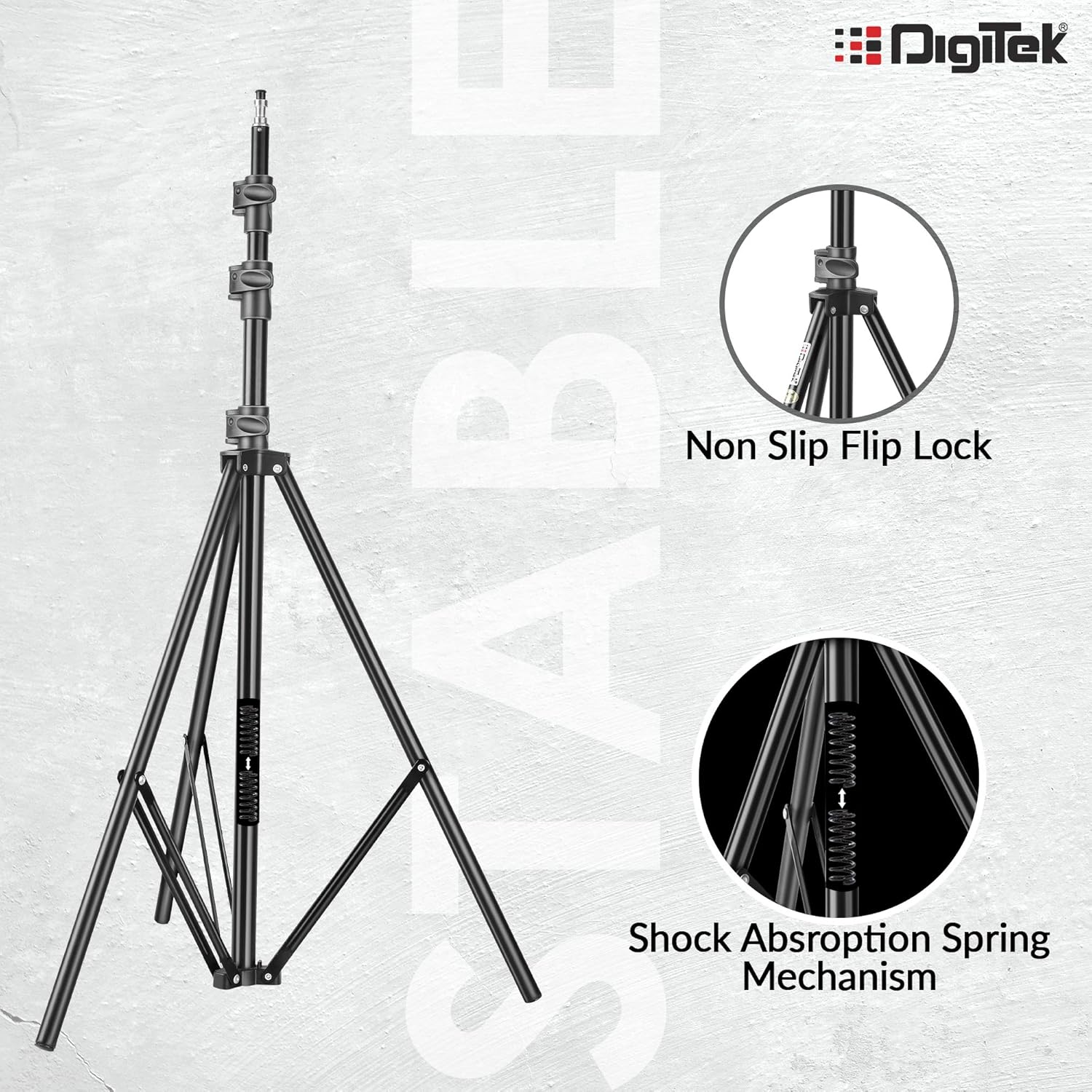 Digitek DLS-9FT Aluminum Alloy Light Stand 9 Feet