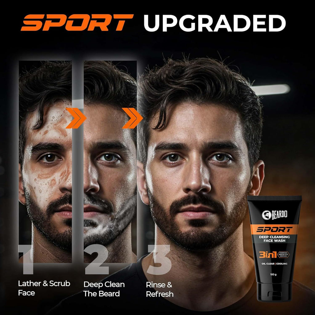 Beardo Sports Face Wash for Men- 100g