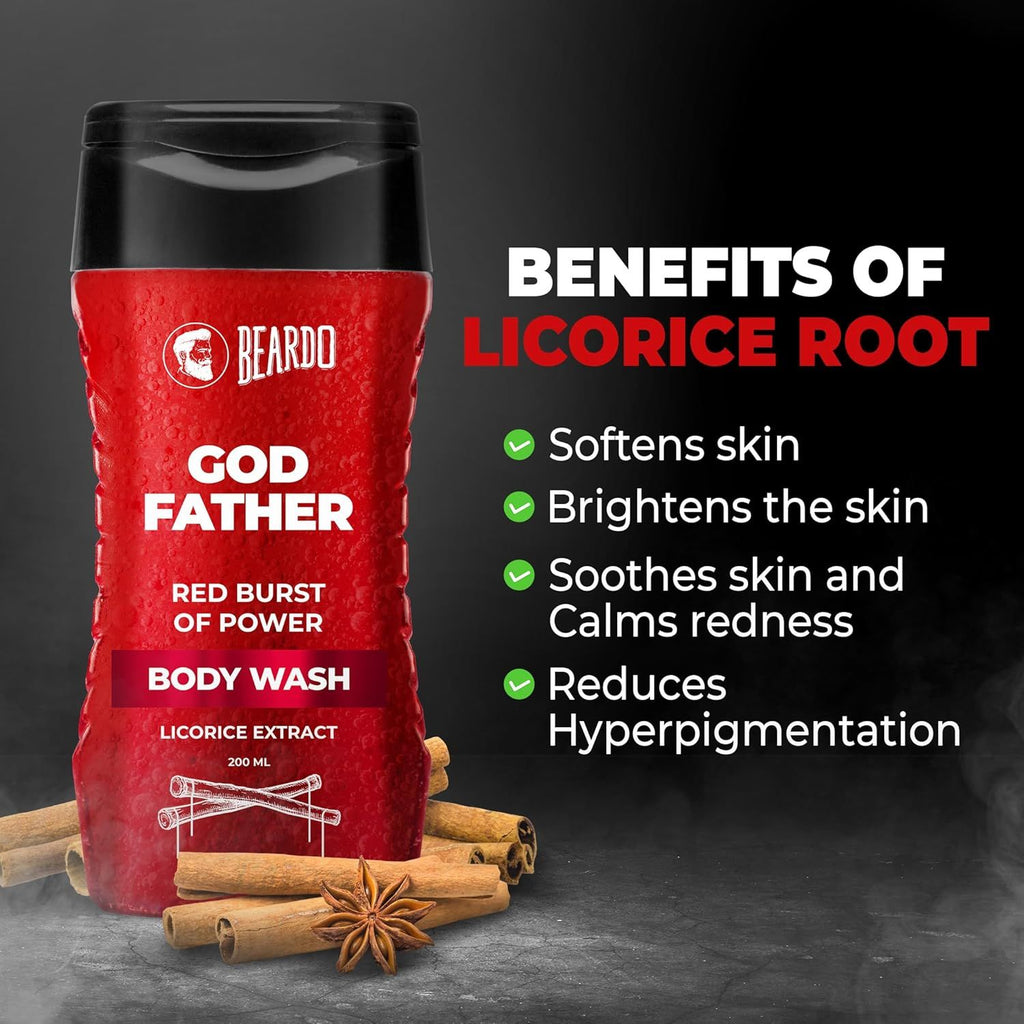 BEARDO GOD FATHER RED BURST OF POWER BODY WASH 200ml