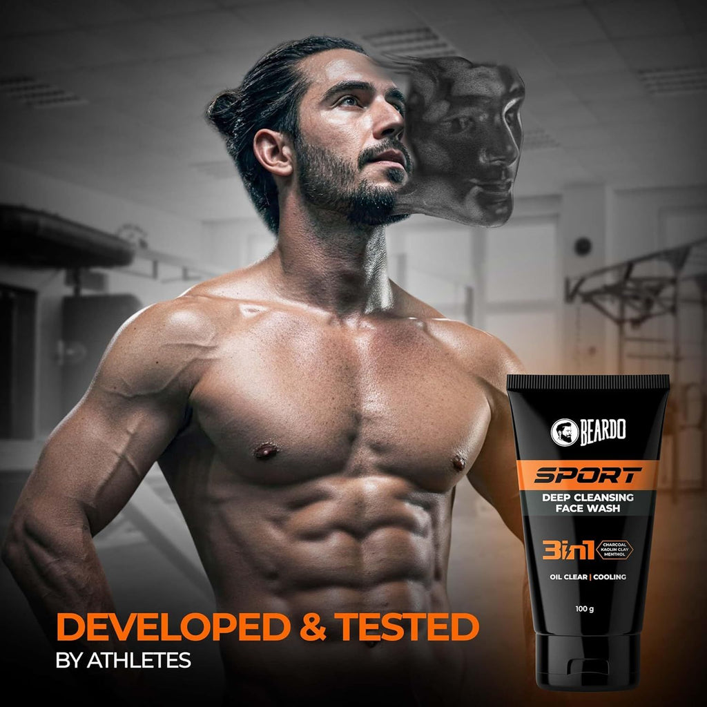 Beardo Sports Face Wash for Men- 100g