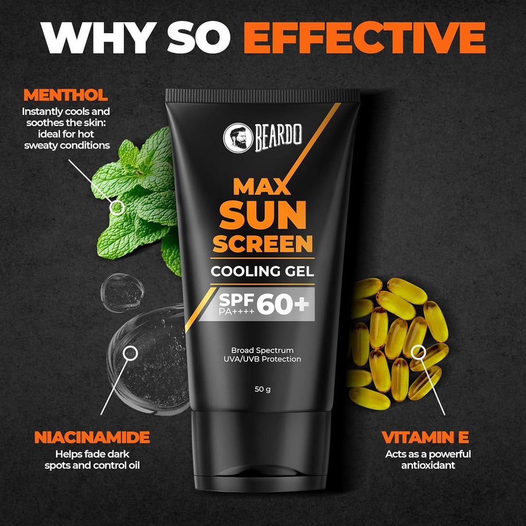 Beardo Max Cooling Gel Sunscreen SPF 60+ PA++++