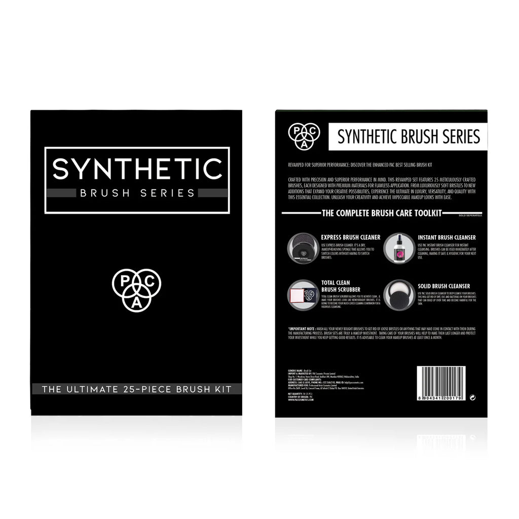 PAC SYNTHETIC BRUSH SERIES SET OF 25 BRUSHES