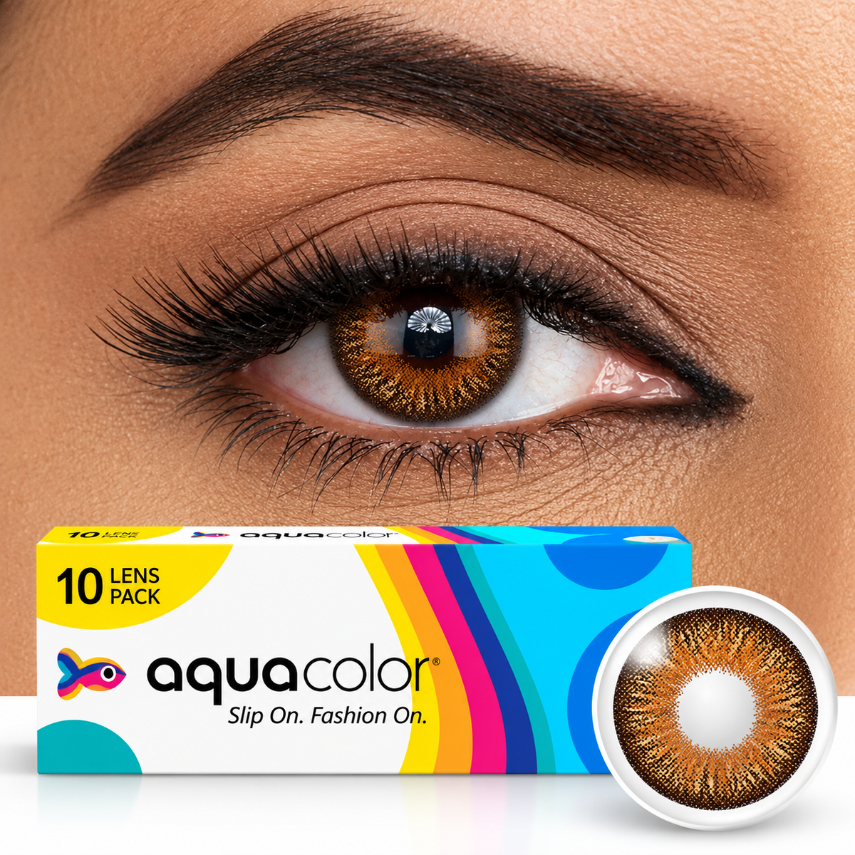 AQUALENS DAILY LENS MYSTERY BROWN (PAIR OF 5)