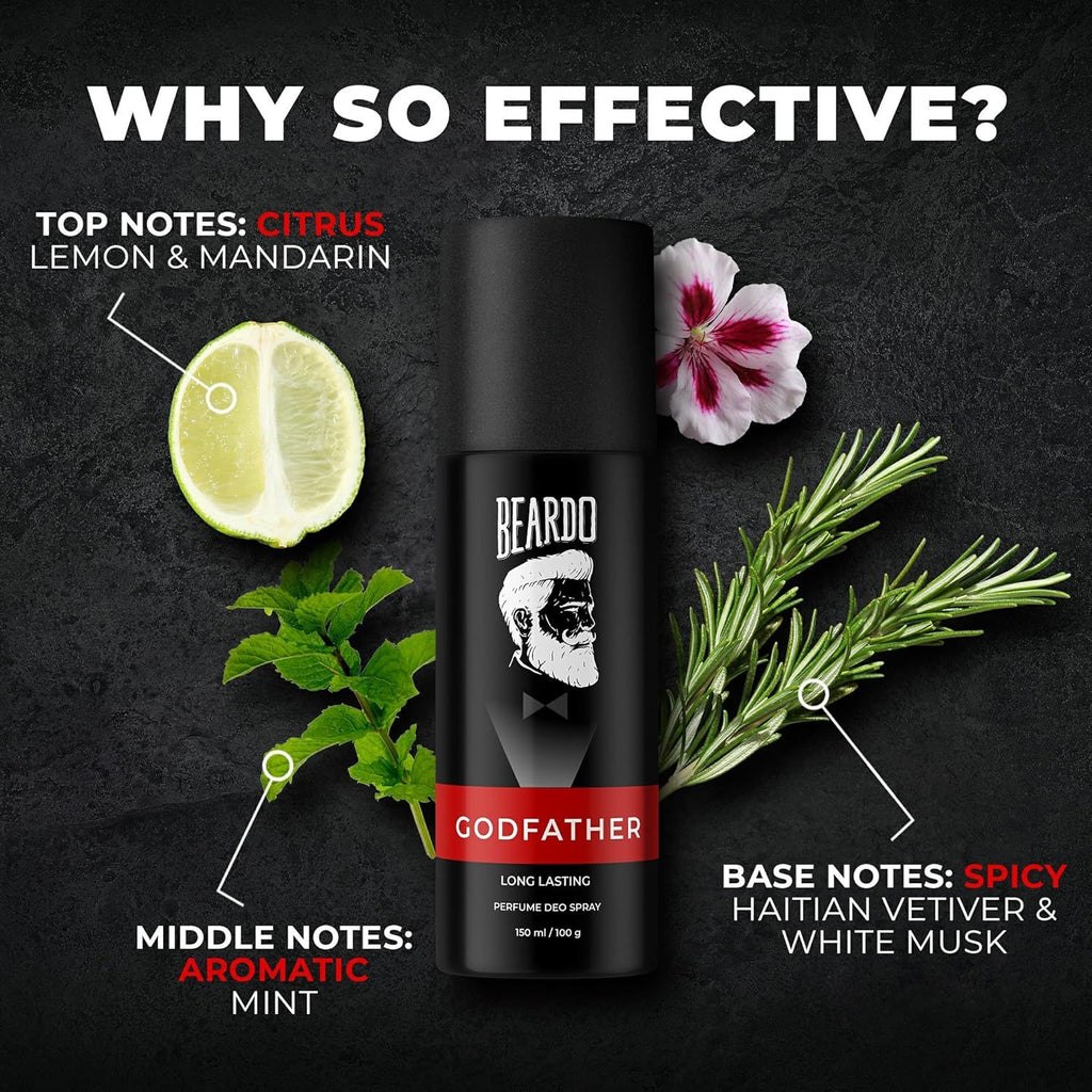 BEARDO Godfather Perfume Deo Spray For Men -150ml