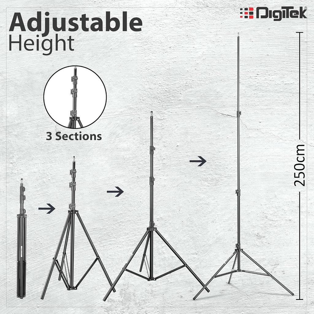 Digitek DLS-9FT Aluminum Alloy Light Stand 9 Feet