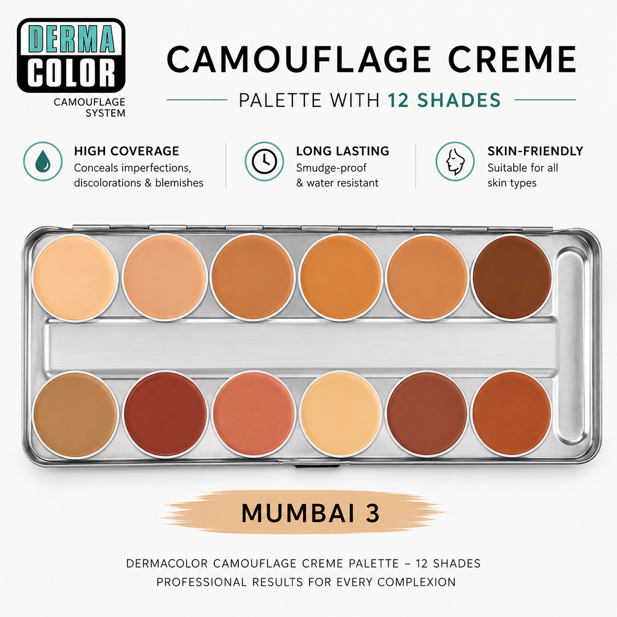 Dermacolor Camouflage Creme Palette - 12 Color - Mumbai 3