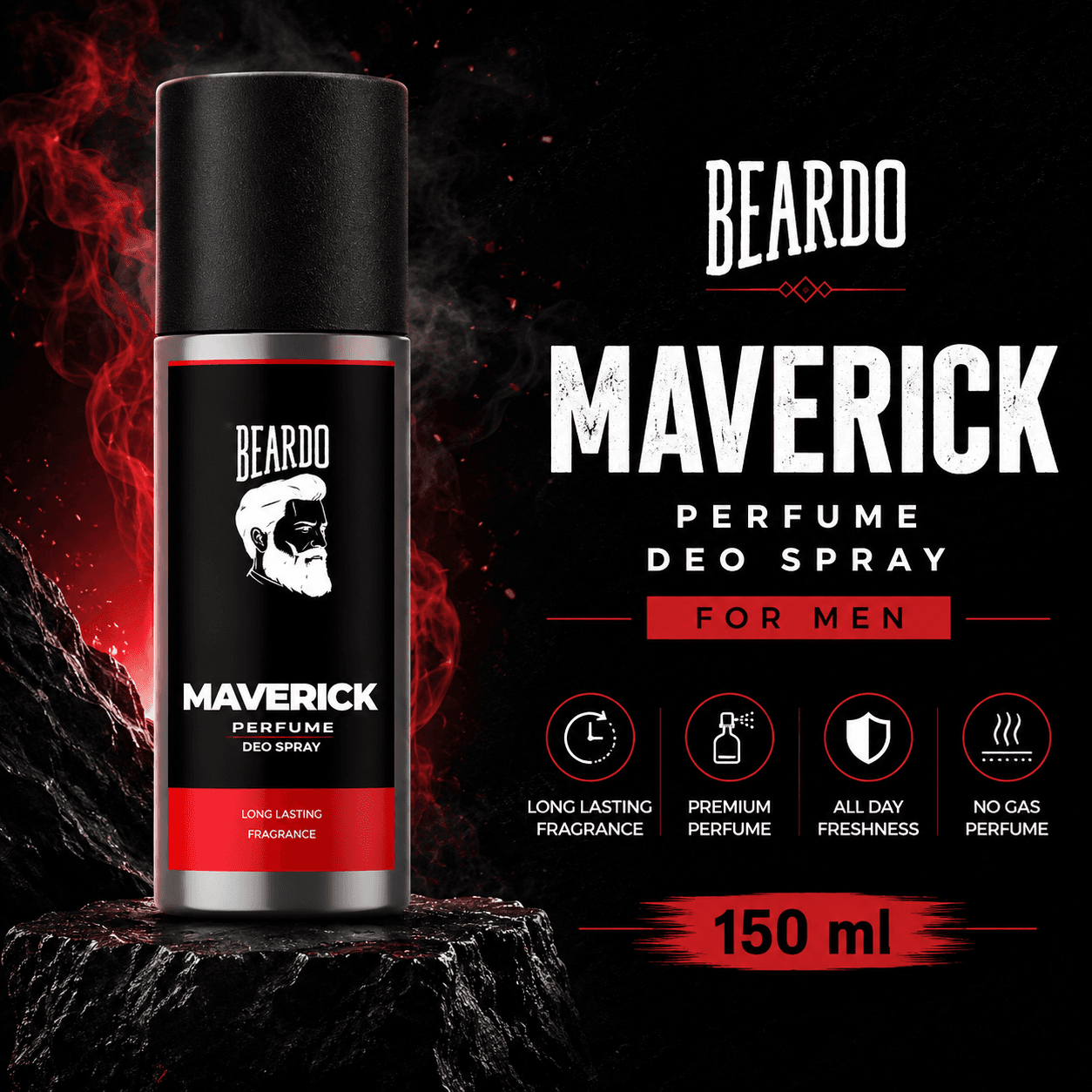 BEARDO Maverick Perfume Deo Spray For Men 150 ml