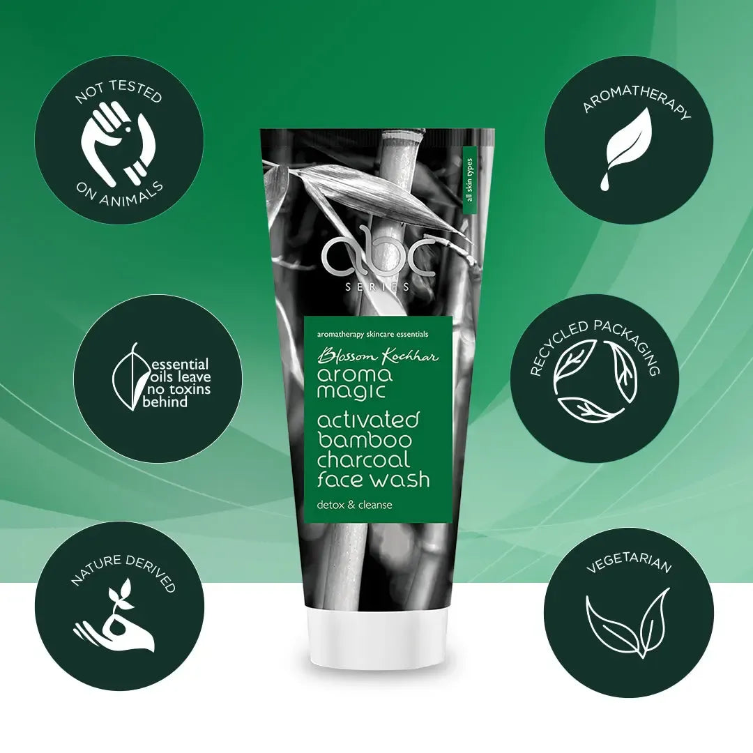 AROMA MAGIC ACTIVATED CHARCOAL BAMBOO FACE WASH