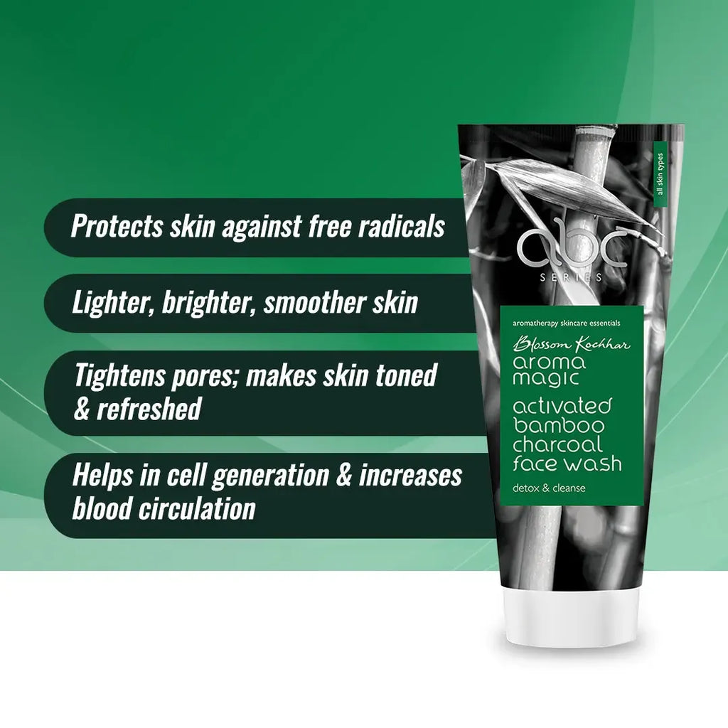 AROMA MAGIC ACTIVATED CHARCOAL BAMBOO FACE WASH