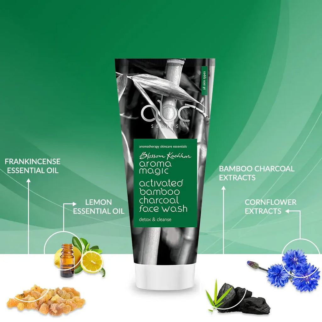 AROMA MAGIC ACTIVATED CHARCOAL BAMBOO FACE WASH