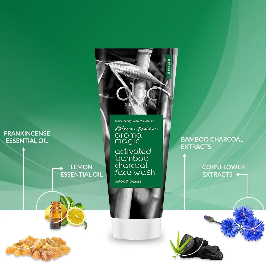 AROMA MAGIC ACTIVATED CHARCOAL BAMBOO FACE WASH