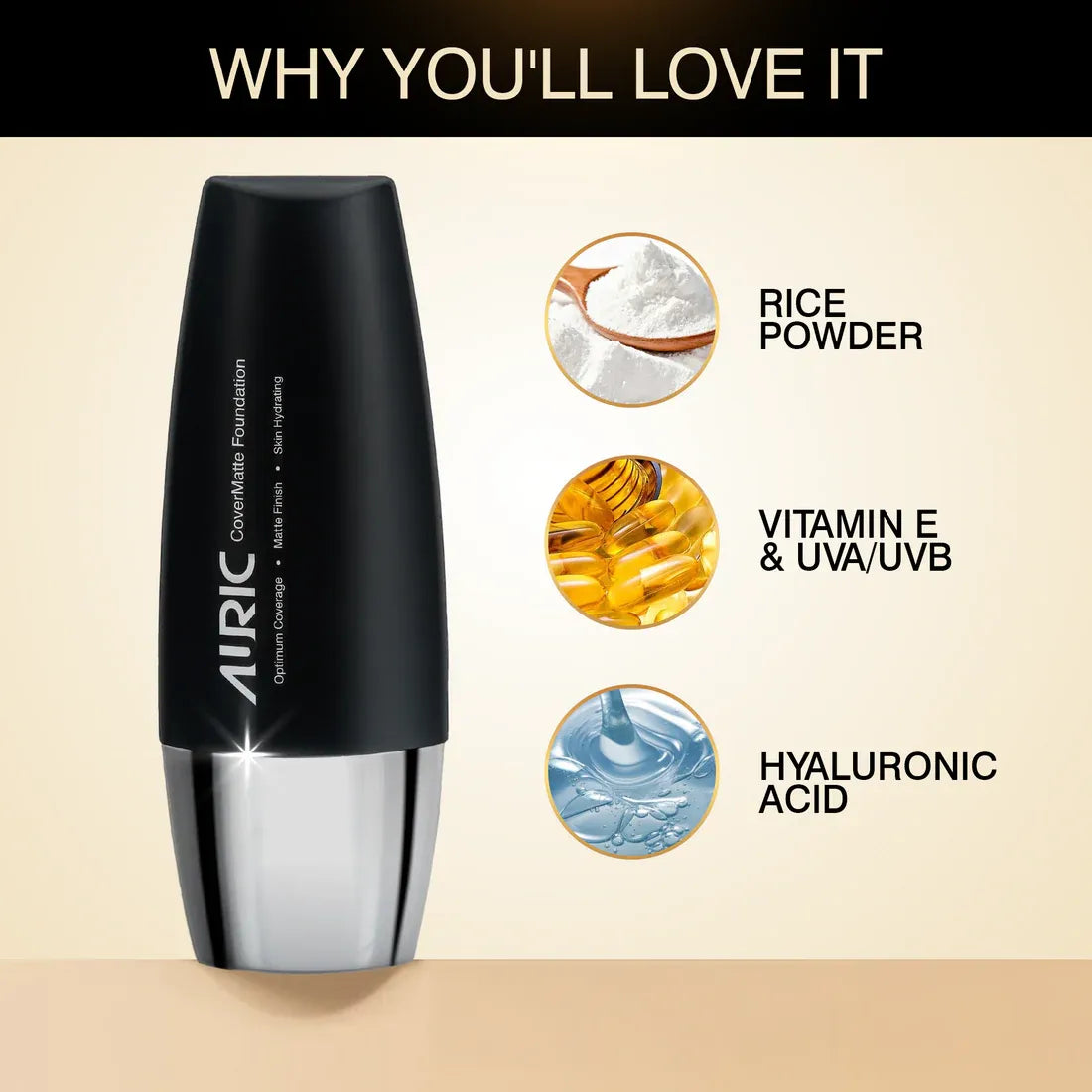 Auric CoverMatte Foundation - 30ml