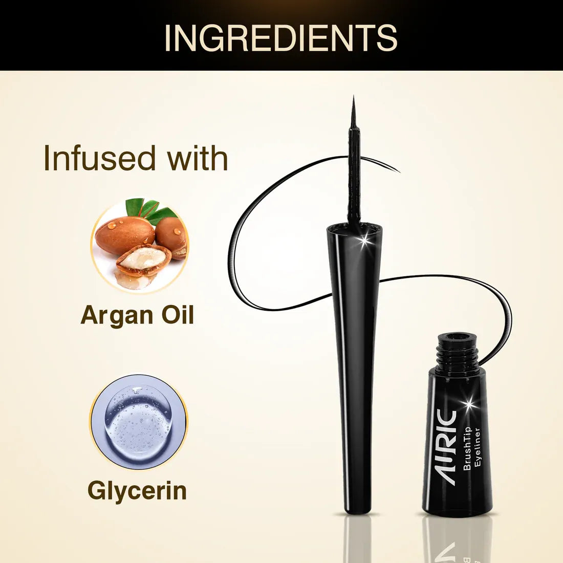 Auric BrushTip Eyeliner - 3.5 ml