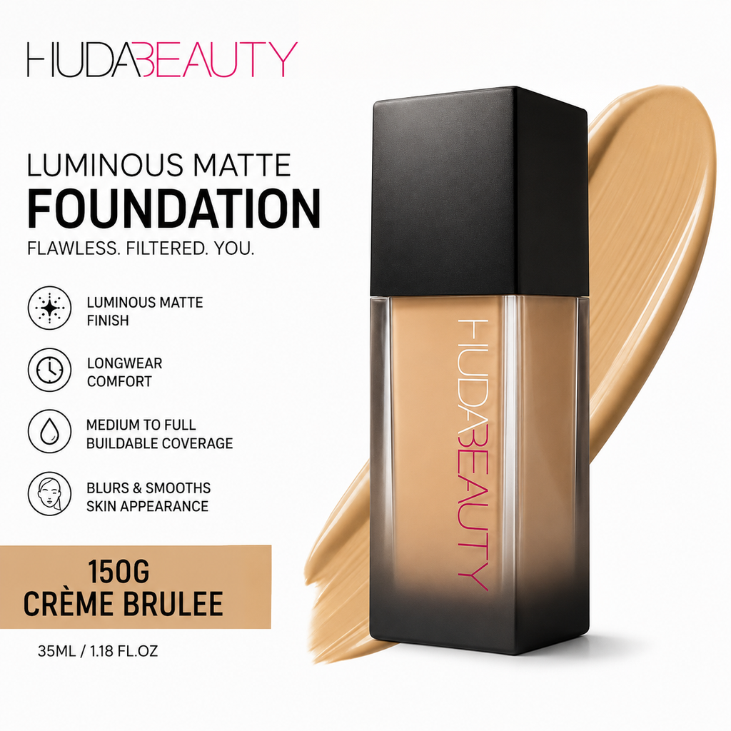 HUDA BEAUTY LUMINOUS MATTE FOUNDATION 35ML CRÈME BRULEE 150G