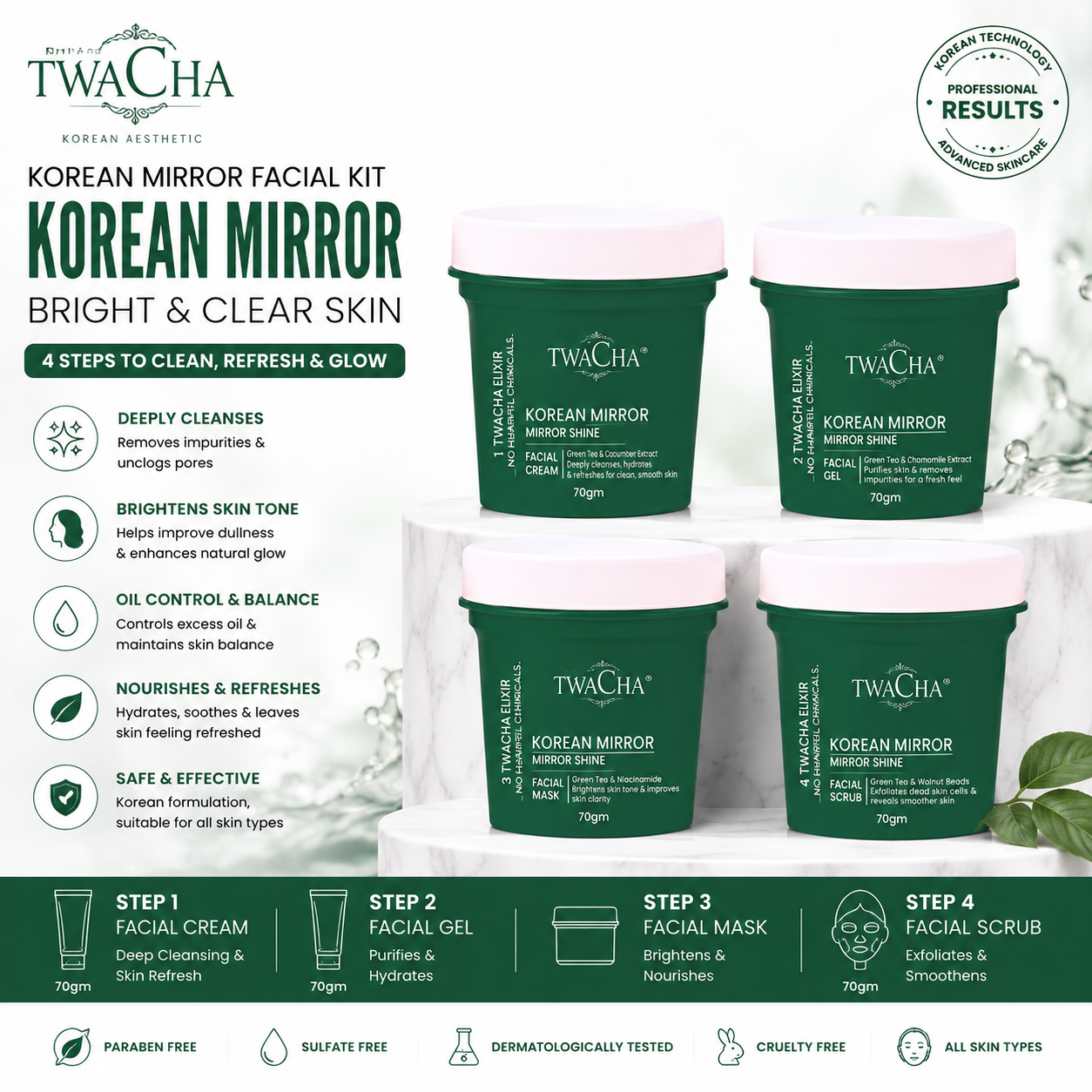 TWACHA KOREAN COMBO FACIAL KIT