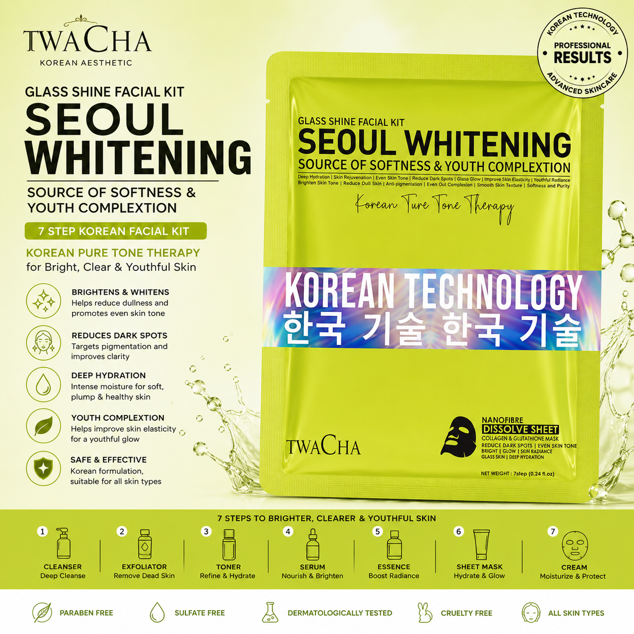 TWACHA SEOUL WHITENING 7 STEP KOREAN FACIAL KIT