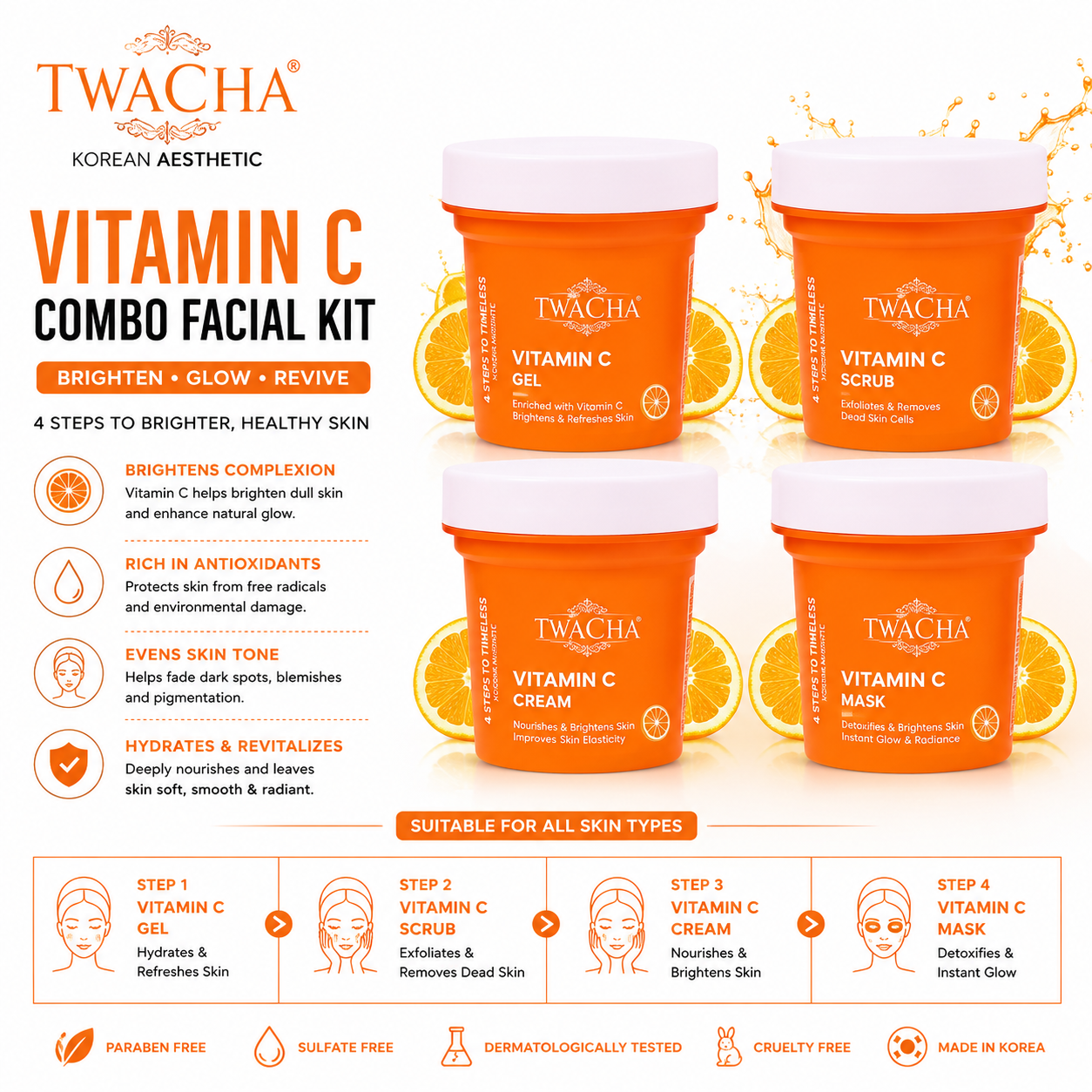 TWACHA VITAMIN C COMBO FACIAL KIT
