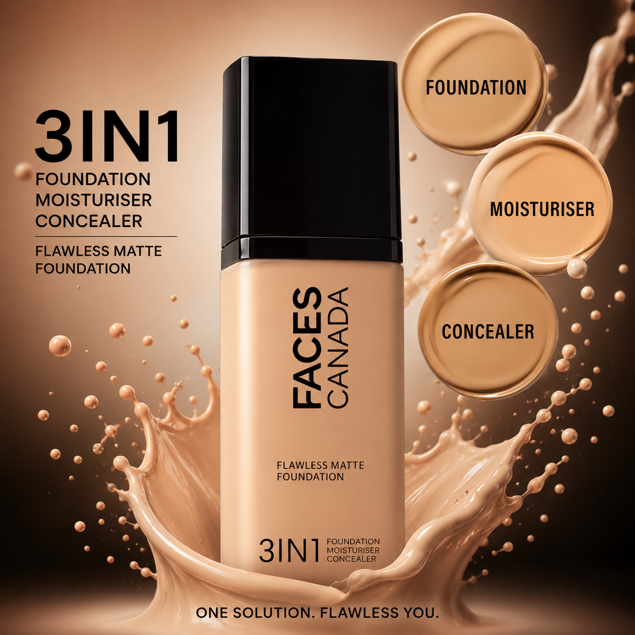 FC 3IN1 MATTE FLAWLESS FOUNDATION