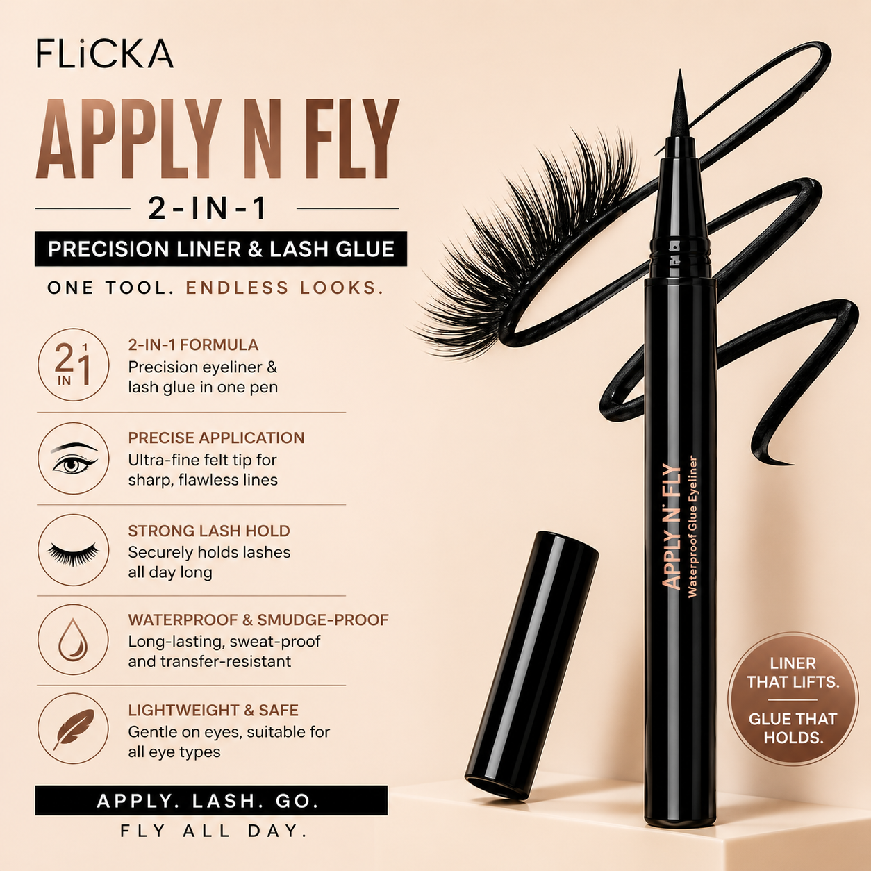FLICKA APPLY N FLY EYELINER