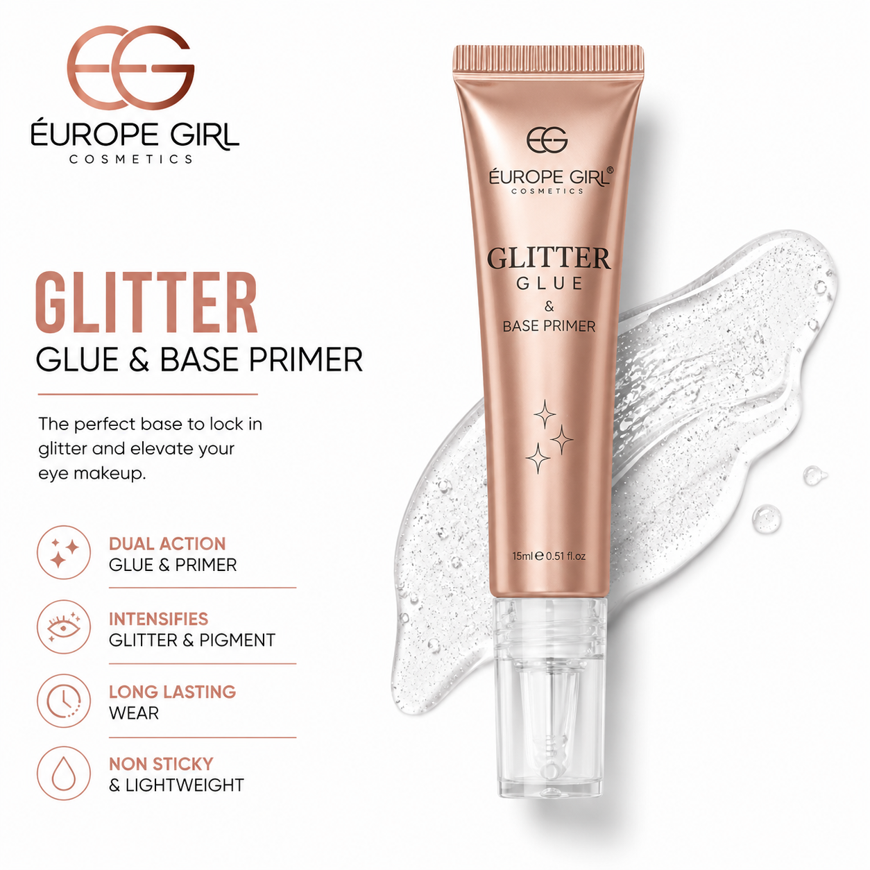EUROPE GIRL Glitter Glue & Base Primer