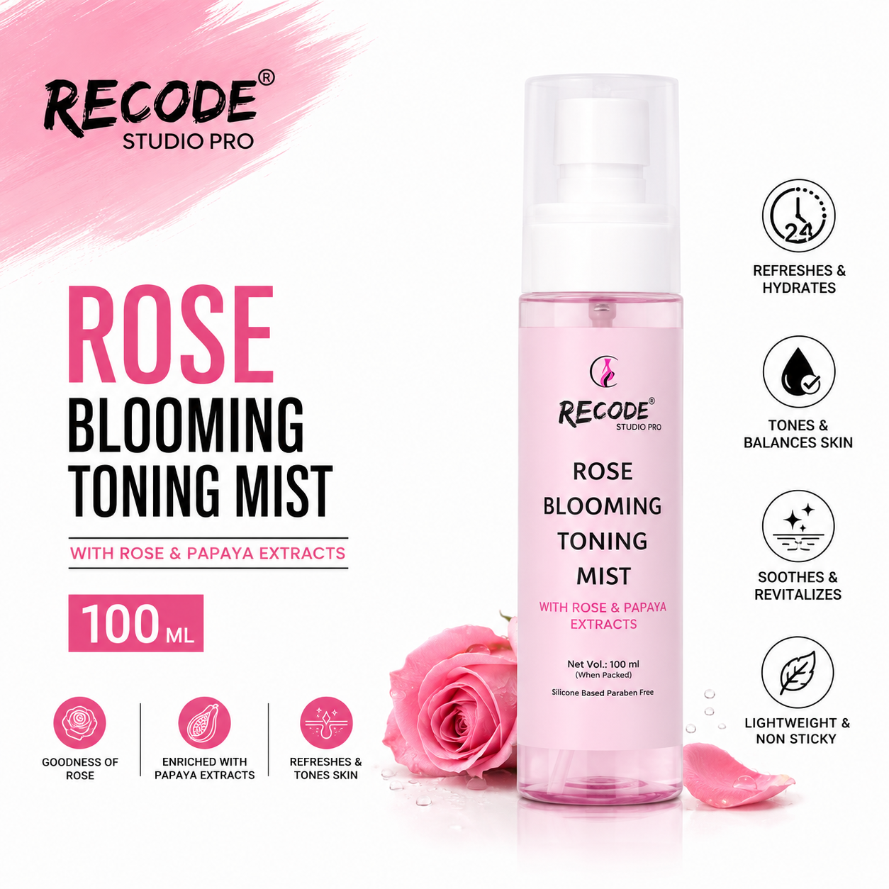 RECODE MIST ROSE BLOOMING TONING 100ML