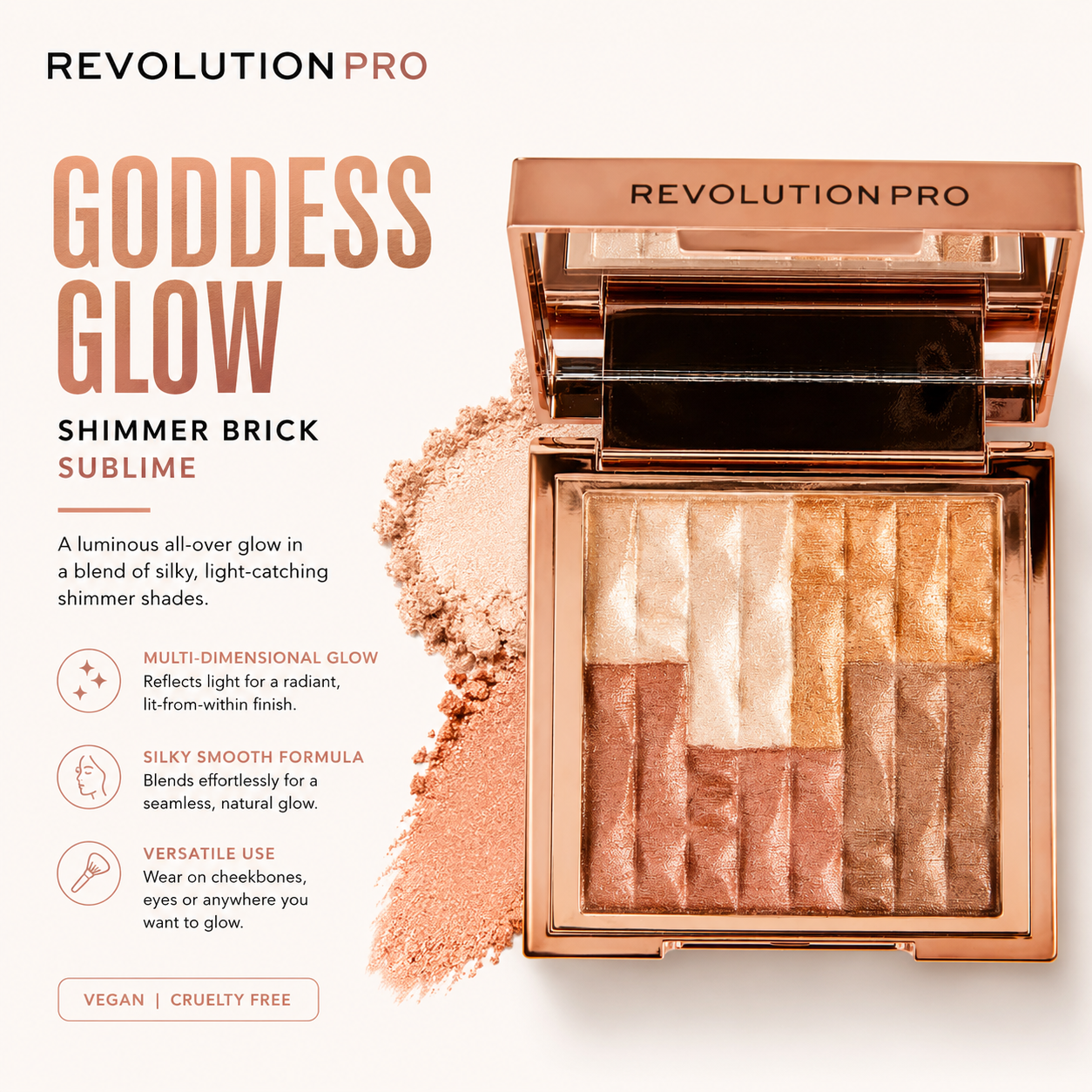 Revolution Pro Goddess Glow Shimmer Brick Sublime