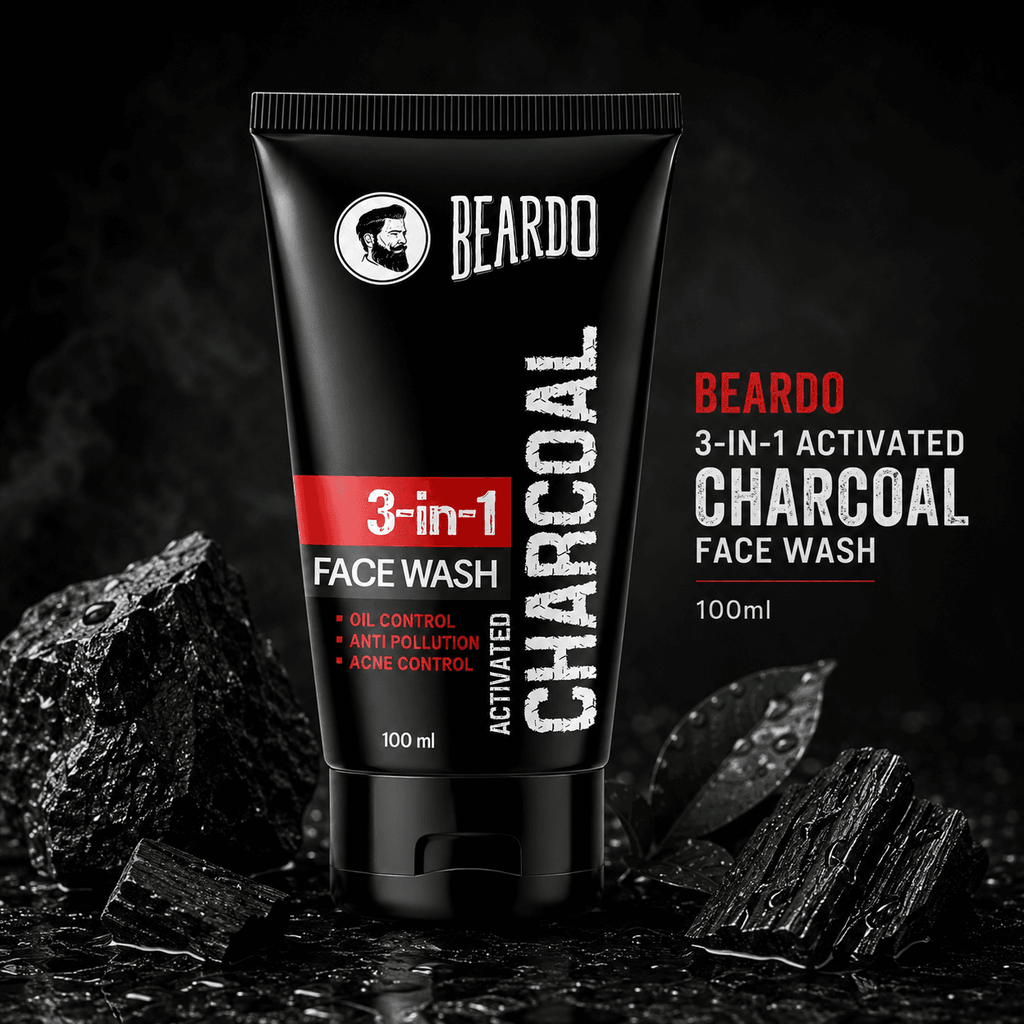 BEARDO CHARCOAL ACTIVATED 3 IN 1 FACE WASH 100ml
