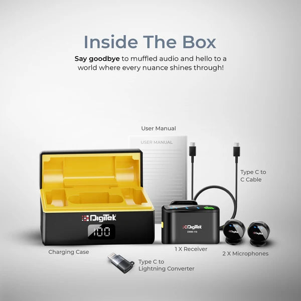 DIGITEK 2 IN 1 WIRELESS MICROPHONE SYSTEM DWM116