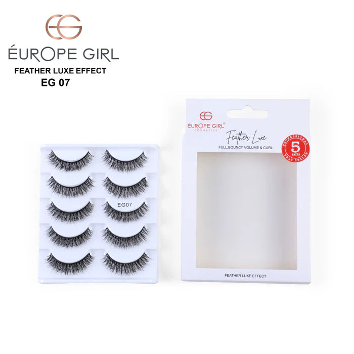 EUROPE GIRL Feather Luxe EYELASH 5 IN 1 SET
