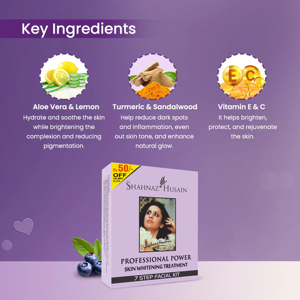 Shahnaz Husain SKIN WHITENING TREATMENT 7STEP KIT