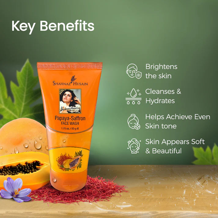 Shahnaz Husain PAPAYA SAFFRON FACE WASH