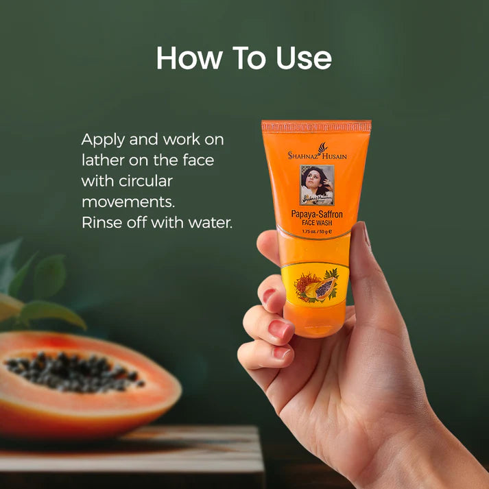 Shahnaz Husain PAPAYA SAFFRON FACE WASH