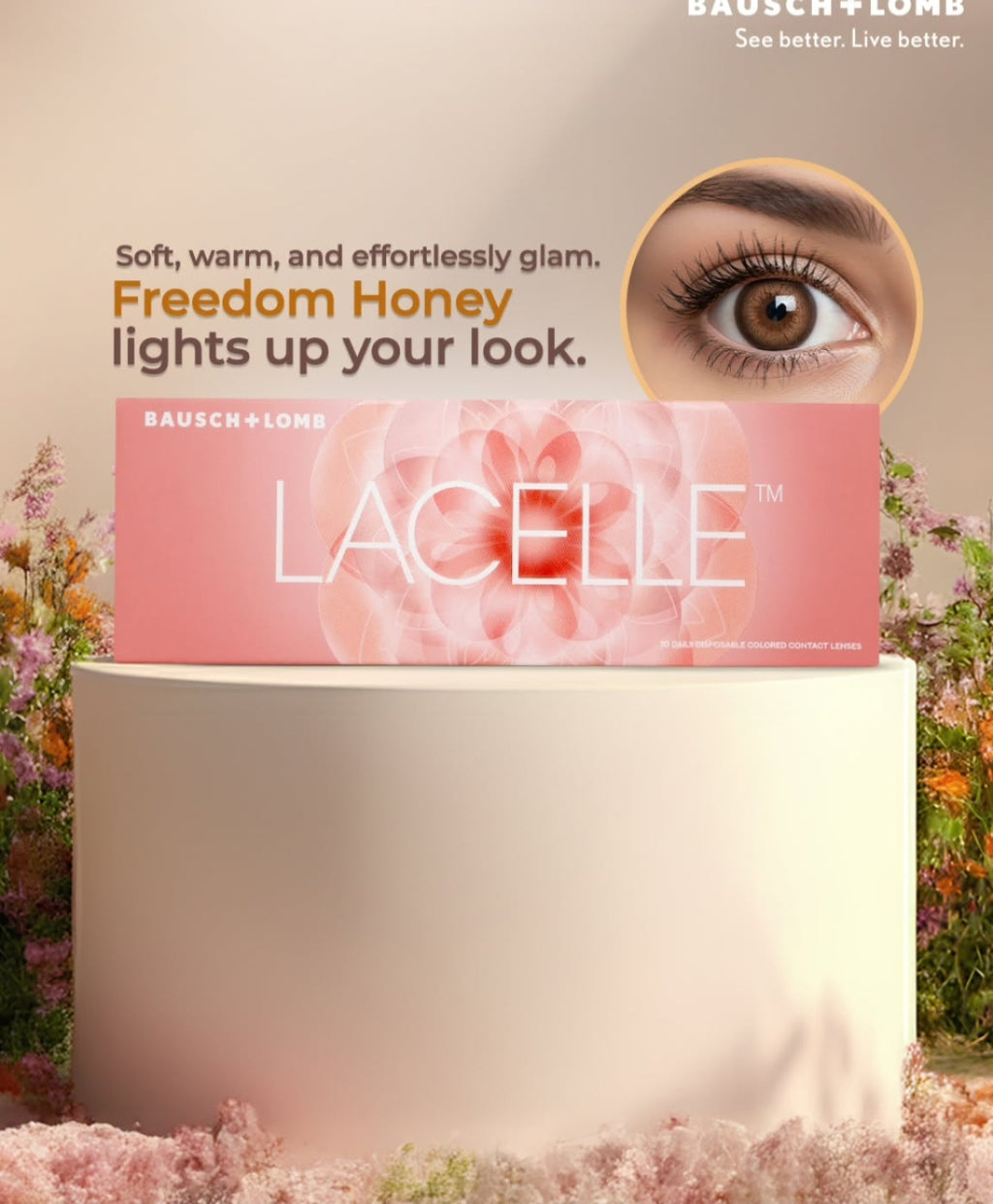 BAUSCH + LOMB LACELLE FREEDOM HONEY PACK OF 5 PAIRS