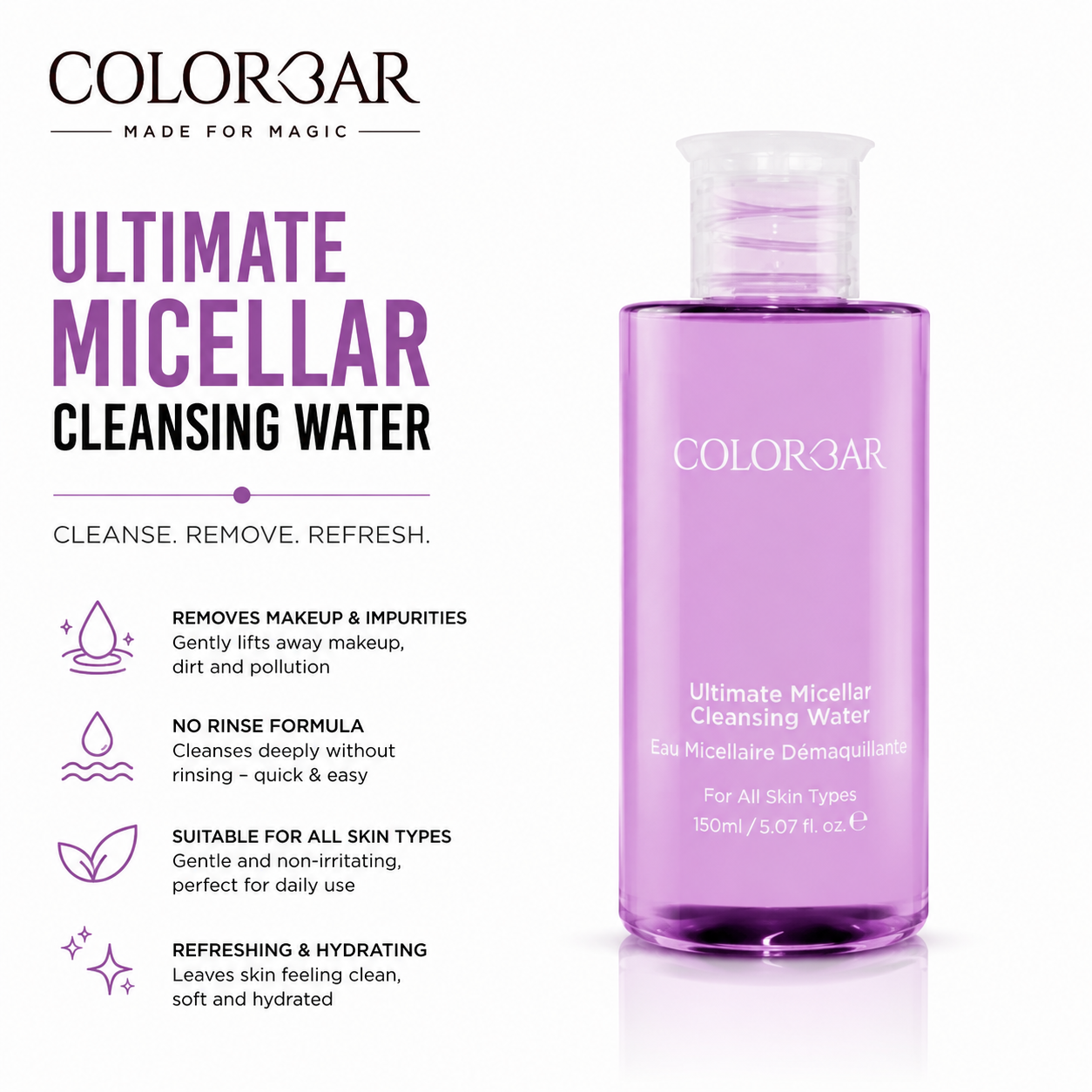 COLORBAR ULTIMATE MICELLAR CLEANSING WATER