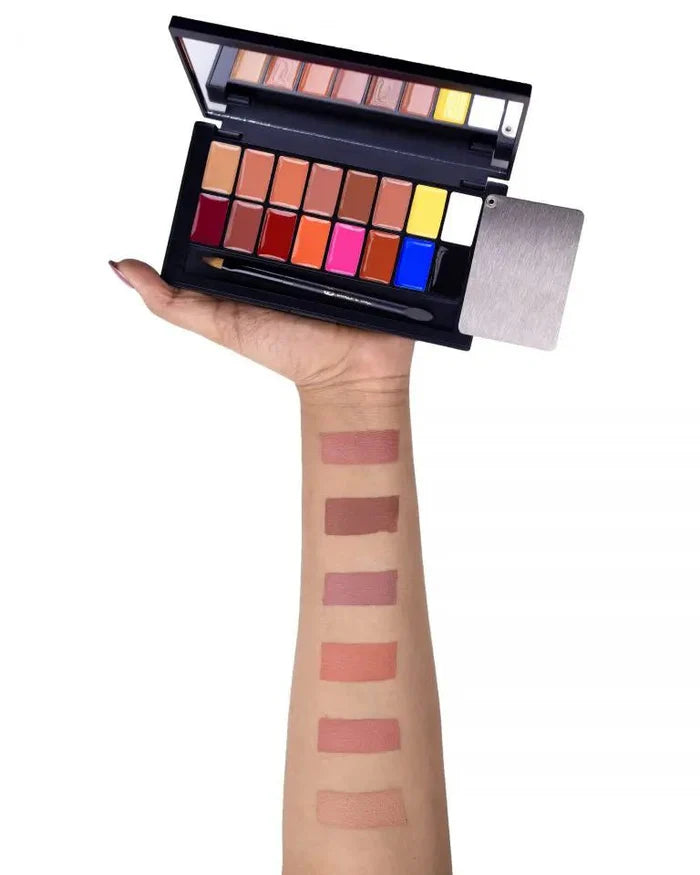 EUROPE GIRL Kiss Me Lip Palette | 16 Creamy Matte Shades