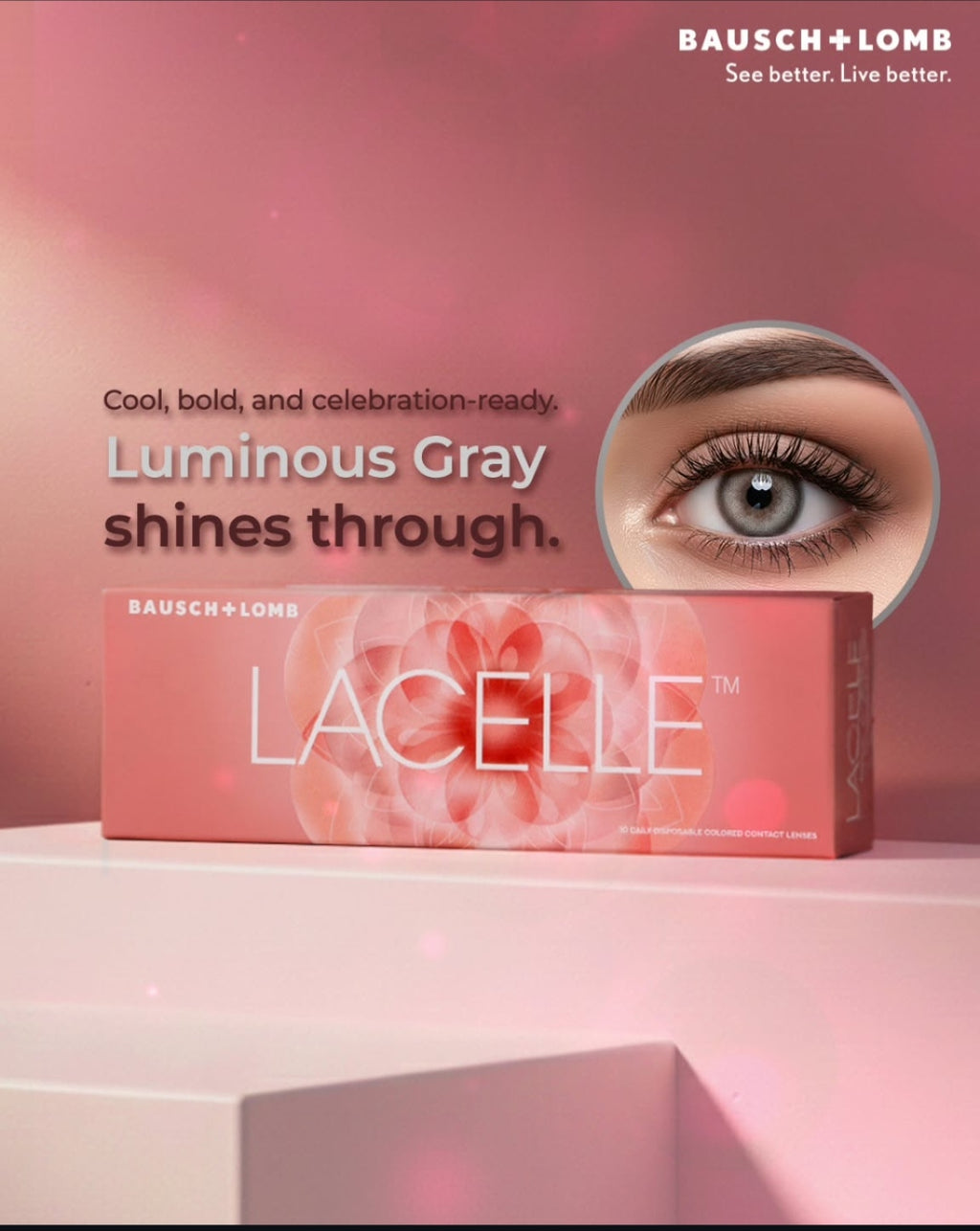 BAUSCH + LOMB LACELLE LUMINOUS GRAY PACK OF 5 PAIRS