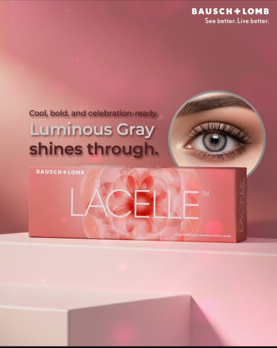BAUSCH + LOMB LACELLE LUMINOUS GRAY PACK OF 5 PAIRS