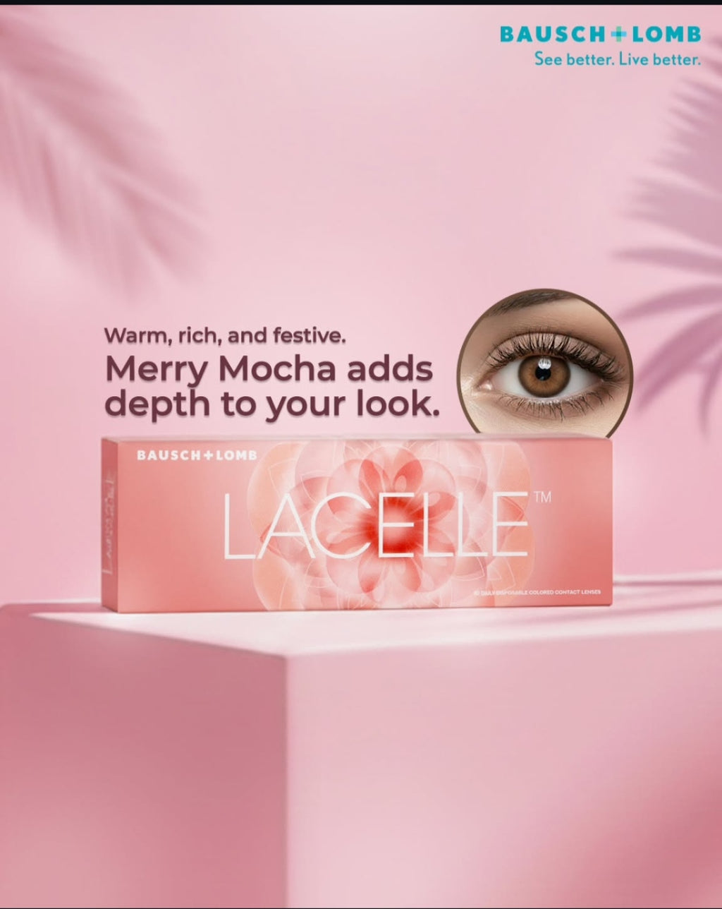 BAUSCH + LOMB LACELLE MERRY MOCHA PACK OF 5 PAIRS